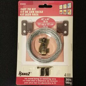 NEW Hangz 30lb Easy Tie 2 Hole D Ring Kit 4 Pieces #34054